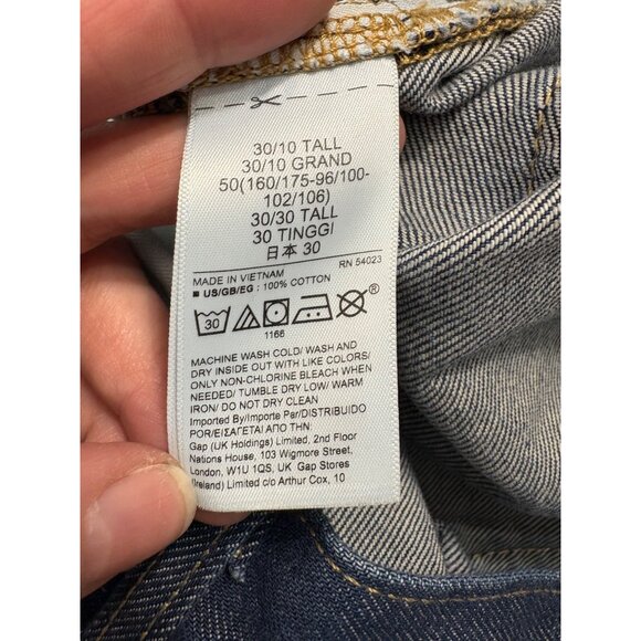 NWT GAP High Rise Barrel Jeans Dark Wash Indigo-sz 30 Tall - Picture 8 of 10